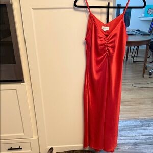 Tahari Vibrant Fuchsia Satin Dress